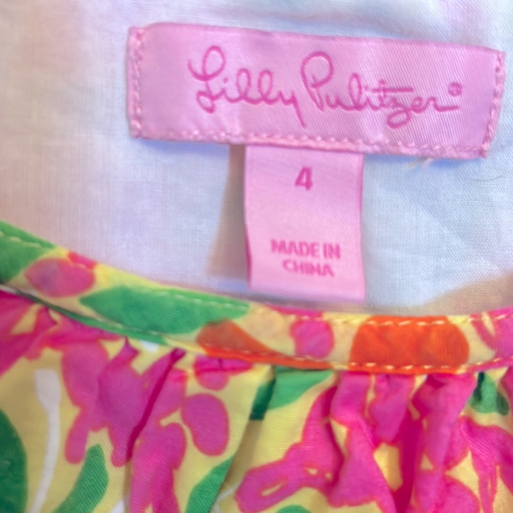 LILY PULITZER Peasant Top, size 4 - Picture 2 of 7